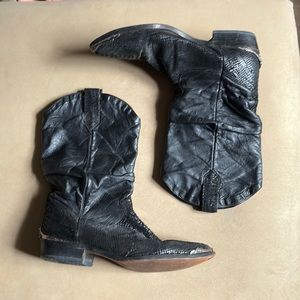 Vintage Skull Zodiac Cowboy Boots